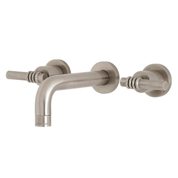 KS8128ML Milano 2-Handle 8" Wall Mount Bathroom Faucet, Brushed Nickel